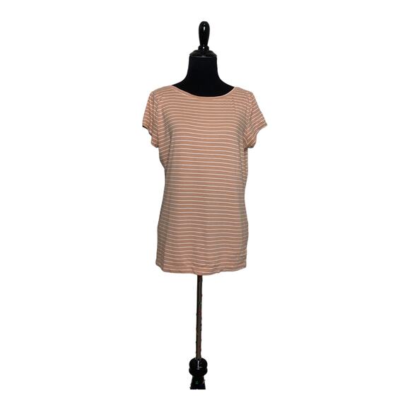 Banana Republic timeless intemparel striped short sleeves tee size M - Picture 7 of 7